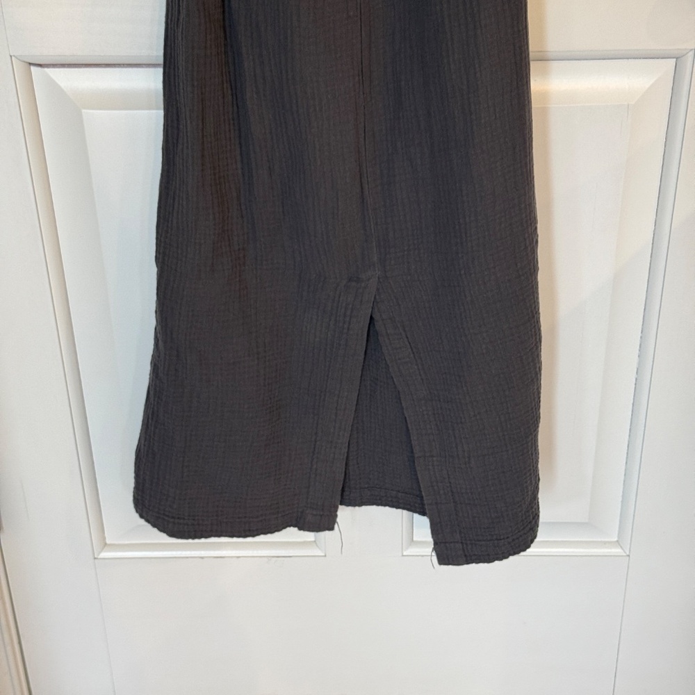 Faherty Dream Cotton Gauze Costa Dress in Washed Black 25198 - Picture 12 of 15